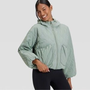 all in motion Women's Quilted Green Jacket NWT XS